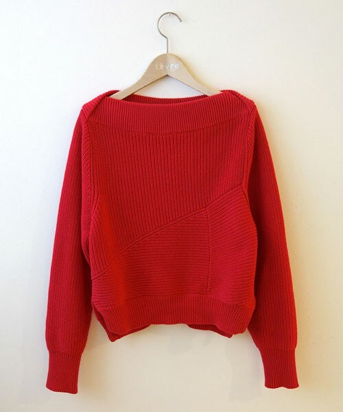 NINE(ナイン)の「NINE 畦切替ニット(ニット/セーター・レディース・pink・F)」の1枚目の写真