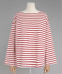 DHOLIC | ボートネックルーズフィットボーダーパターンTシャツ(Tシャツ/カットソー)