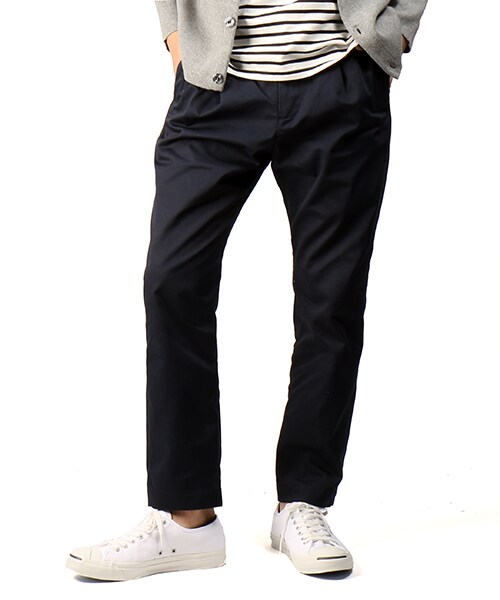 FREAK'S STORE(フリークスストア)の「ワンプリーツテーパードパンツ -2016新作-(パンツ・メンズ・オフホワイト/ブラック/ベージュ/オリーブ/ネイビー・M/L)」の4枚目の写真