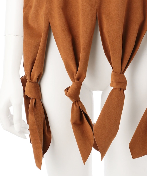 G.V.G.V.（ジーヴィージーヴィー）の「LIGHT SUEDETTE KNOTS TOP（トップス・レディース・BLACK/BROWN・36）」の7枚目の写真