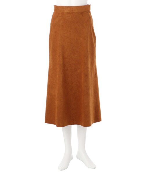 G.V.G.V.(ジーヴィージーヴィー)の「LIGHT SUEDETTE A LINE MIDI SKIRT(スカート・レディース・BLACK/BROWN/PURPLE・34/36)」の2枚目の写真