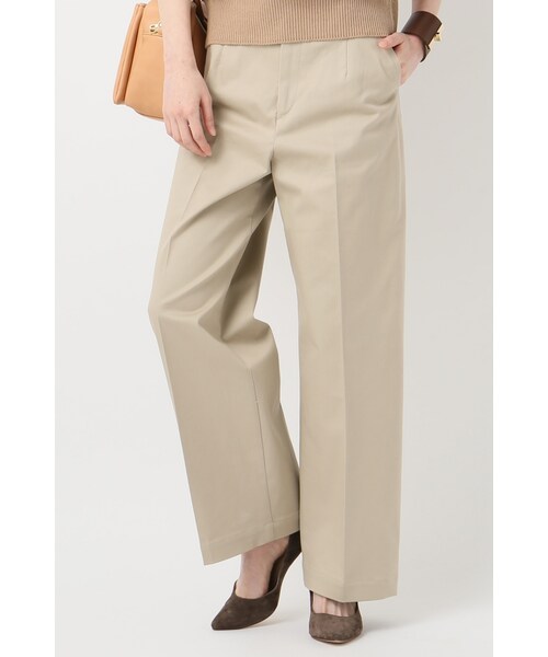 SLOBE IENA（スローブイエナ）の「チノストレッチワイドパンツ（パンツ・ベージュ/ブルー A・36/38/40）」の15枚目の写真