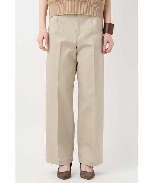 SLOBE IENA（スローブイエナ）の「チノストレッチワイドパンツ（パンツ・ベージュ/ブルー A・36/38/40）」の5枚目の写真