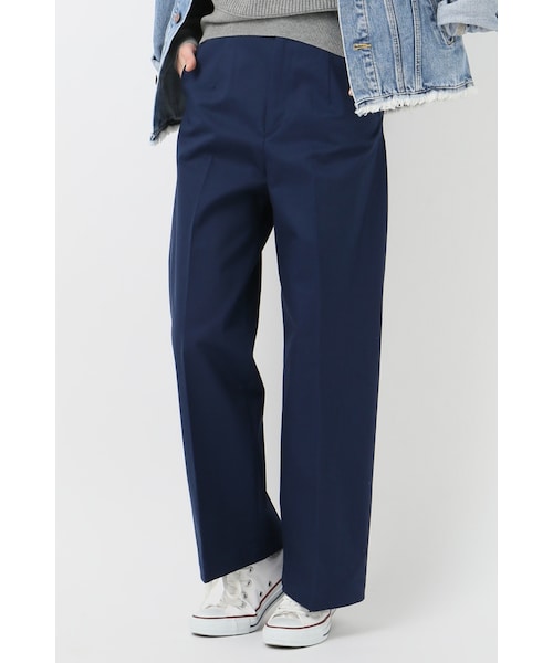 SLOBE IENA（スローブイエナ）の「チノストレッチワイドパンツ（パンツ・ベージュ/ブルー A・36/38/40）」の2枚目の写真