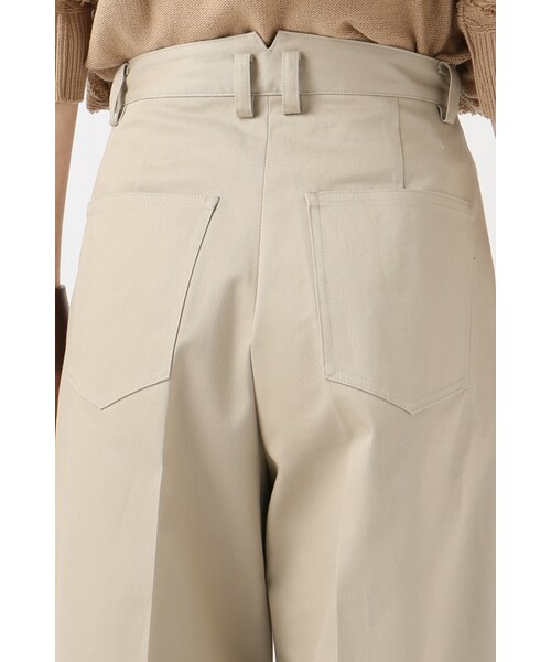 SLOBE IENA（スローブイエナ）の「チノストレッチワイドパンツ（パンツ・ベージュ/ブルー A・36/38/40）」の9枚目の写真
