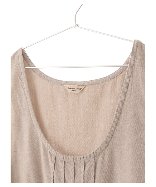 Samansa Mos2（サマンサ モスモス）の「綿起毛サロペット（オールインワン・サロペット・アイボリー/グレー/チャコールグレー・M）」の6枚目の写真