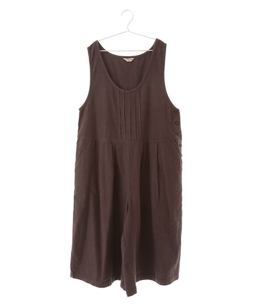 Samansa Mos2（サマンサ モスモス）の「綿起毛サロペット（オールインワン・サロペット・アイボリー/グレー/チャコールグレー・M）」の3枚目の写真