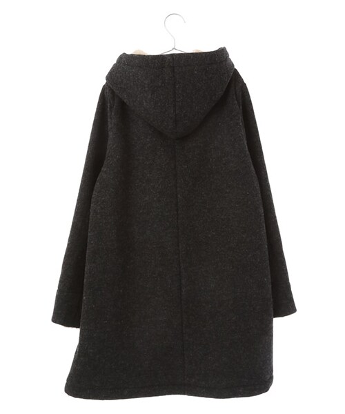 Samansa Mos2（サマンサ モスモス）の「ウール×ボアフードコート（ジャケット/アウター・アイボリー/チャコールグレー/モカ・M）」の5枚目の写真