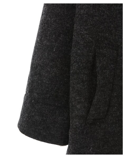 Samansa Mos2（サマンサ モスモス）の「ウール×ボアフードコート（ジャケット/アウター・アイボリー/チャコールグレー/モカ・M）」の7枚目の写真