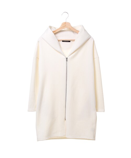 INGNI（イング）の「【春の新作】Fファスナー起毛裏毛フーデット／コート（ジャケット/アウター・レディース・ｵﾌﾎﾜｲﾄ/ｸﾞﾚｰ/ｸﾛ・M）」の10枚目の写真