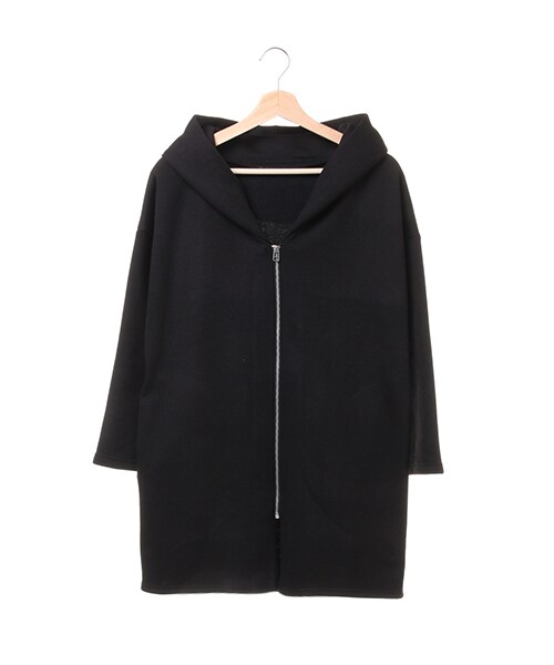 INGNI（イング）の「【春の新作】Fファスナー起毛裏毛フーデット／コート（ジャケット/アウター・レディース・ｵﾌﾎﾜｲﾄ/ｸﾞﾚｰ/ｸﾛ・M）」の12枚目の写真