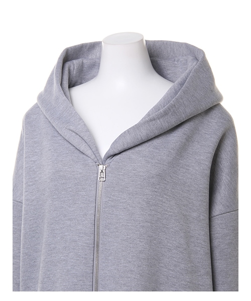 INGNI（イング）の「【春の新作】Fファスナー起毛裏毛フーデット／コート（ジャケット/アウター・レディース・ｵﾌﾎﾜｲﾄ/ｸﾞﾚｰ/ｸﾛ・M）」の3枚目の写真