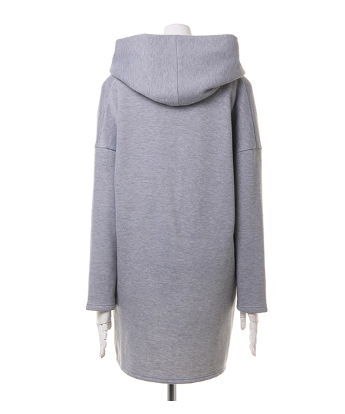 INGNI（イング）の「【春の新作】Fファスナー起毛裏毛フーデット／コート（ジャケット/アウター・レディース・ｵﾌﾎﾜｲﾄ/ｸﾞﾚｰ/ｸﾛ・M）」の2枚目の写真