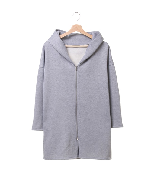 INGNI（イング）の「【春の新作】Fファスナー起毛裏毛フーデット／コート（ジャケット/アウター・レディース・ｵﾌﾎﾜｲﾄ/ｸﾞﾚｰ/ｸﾛ・M）」の11枚目の写真