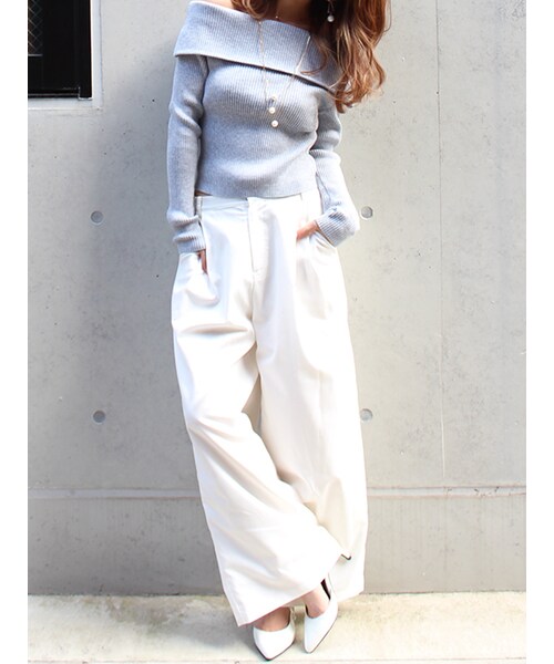 MICOAMERI(ミコアメリ)の「ワイドパンツ(パンツ・レディース・BLK/GRY/WHT/other・M/S/)」の2枚目の写真