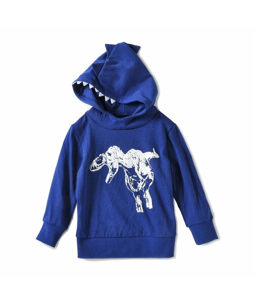 Ano Ne アノネ の かぶるとかっこいい 大迫力ダイナミックダイナソーパーカー ブルー Tシャツ カットソー Wear