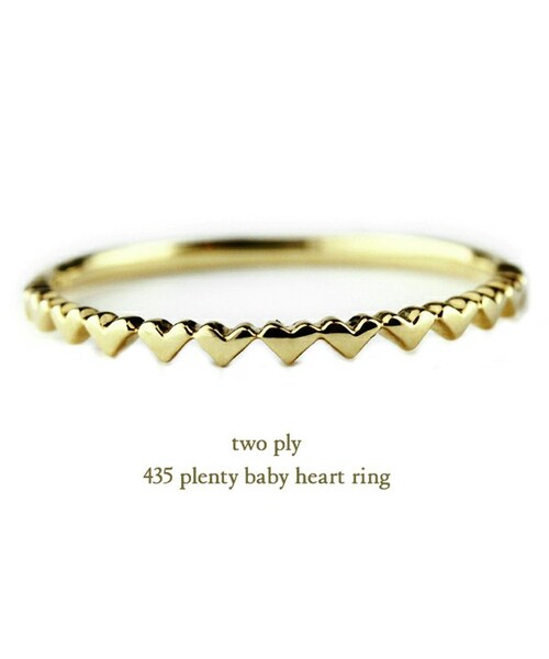 two ply(トゥープライ)の「トゥー プライ 435 プレンティ ベビーハート ダイヤモンド ピンキーリング(リング・レディース・ゴールド・マイナス5号-5号)」の1枚目の写真