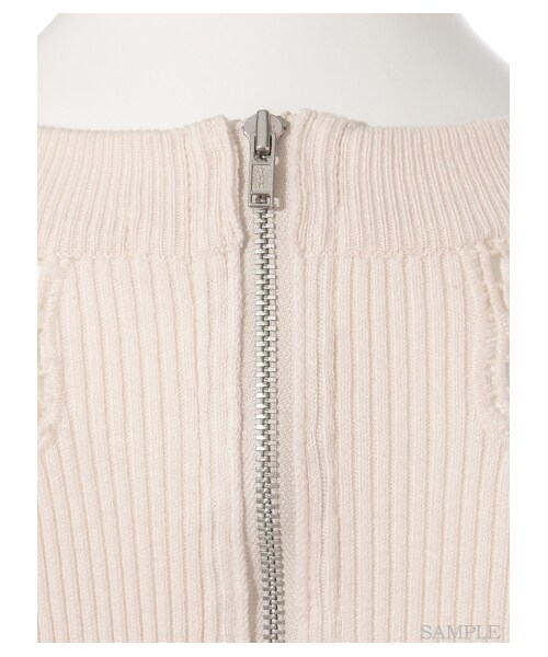 レース刺繍プリーツニット♡