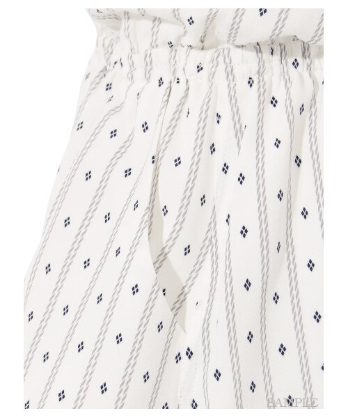 SNIDEL(スナイデル)の「レースVネックロンパース(オールインワン・レディース・LAV/STRIPE/YEL・F)」の9枚目の写真