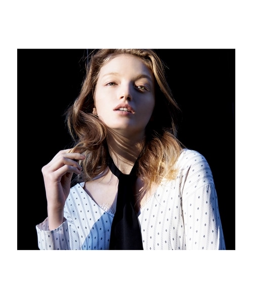 SNIDEL(スナイデル)の「レースVネックロンパース(オールインワン・レディース・LAV/STRIPE/YEL・F)」の12枚目の写真