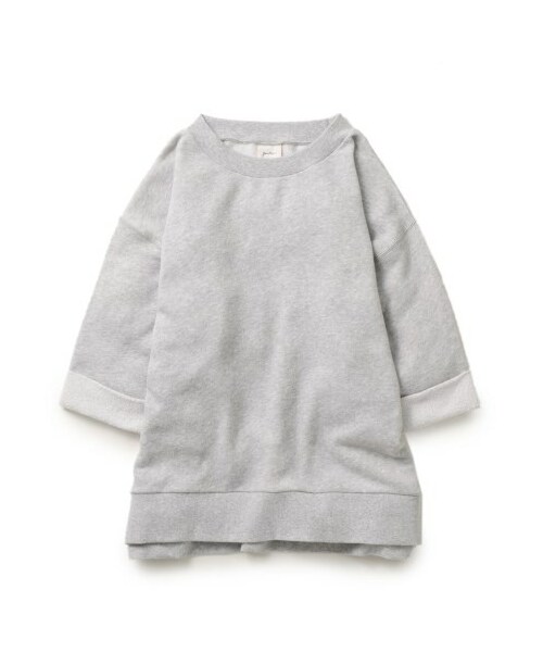 gelato pique（ジェラートピケ）の「【gelato pique garden】スウェット裏毛チュニックプルオーバー（プルオーバー・レディース・OWHT/GRY・F）」の2枚目の写真