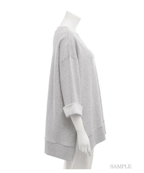 gelato pique（ジェラートピケ）の「【gelato pique garden】スウェット裏毛チュニックプルオーバー（プルオーバー・レディース・OWHT/GRY・F）」の5枚目の写真