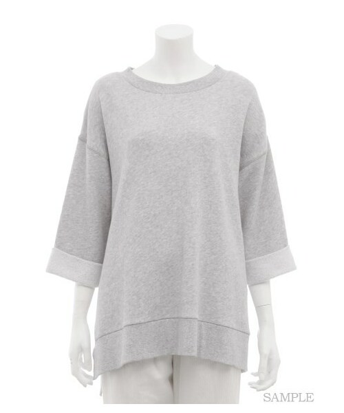 gelato pique（ジェラートピケ）の「【gelato pique garden】スウェット裏毛チュニックプルオーバー（プルオーバー・レディース・OWHT/GRY・F）」の9枚目の写真