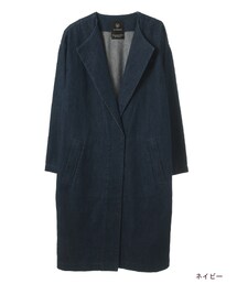 w closet | デニムノーカラーコート(ジャケット/アウター)