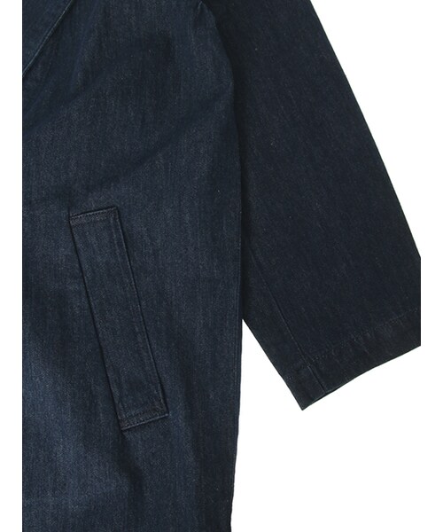 w closet（ダブルクローゼット）の「デニムノーカラーコート（ジャケット/アウター・レディース・ブルー/ネイビー・FREE）」の7枚目の写真