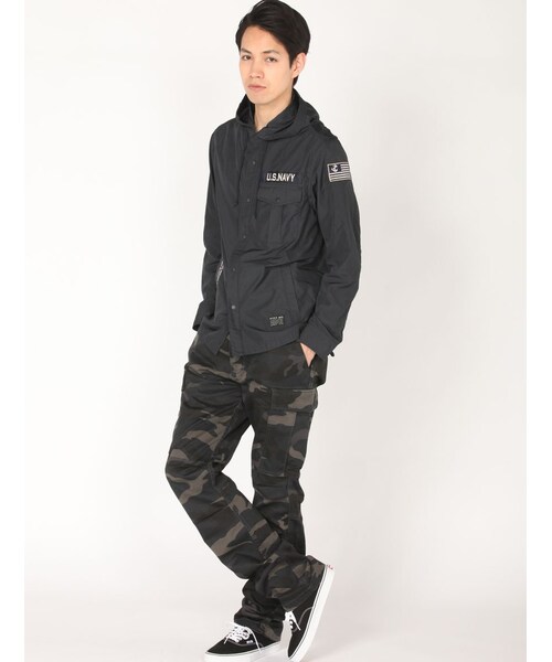 AVIREX（アヴィレックス）の「AVI-L/S POLYESTER NA（トップス・メンズ・ORANGE/NAVY/OLIVE・M/L/XL）」の12枚目の写真