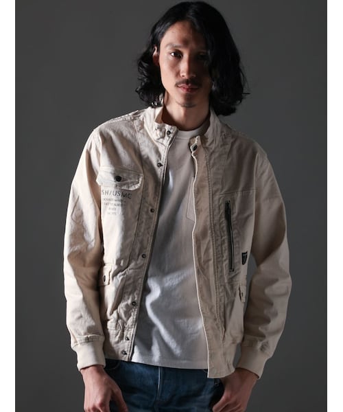 AVIREX（アヴィレックス）の「avirex/ アヴィレックス/ CUSTOM MILITARY F-1 JACKET/カスタムミリタリー F-1 ジャケット（ジャケット/アウター・メンズ・BLACK/ORANGE/WHITE/OLIVE・M/L/XL/XXL）」の2枚目の写真