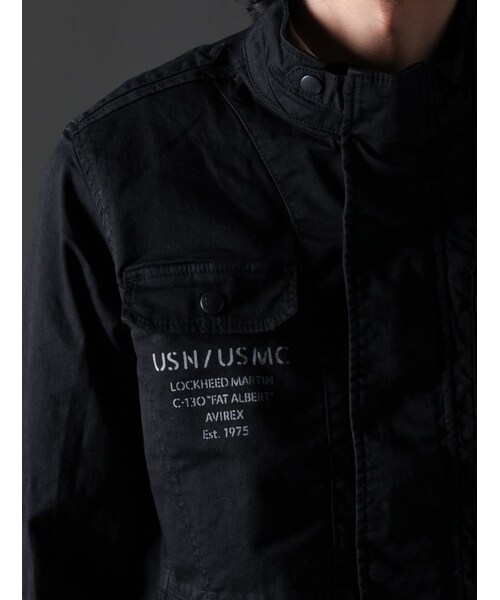 AVIREX（アヴィレックス）の「avirex/ アヴィレックス/ CUSTOM MILITARY F-1 JACKET/カスタムミリタリー F-1 ジャケット（ジャケット/アウター・メンズ・BLACK/ORANGE/WHITE/OLIVE・M/L/XL/XXL）」の11枚目の写真