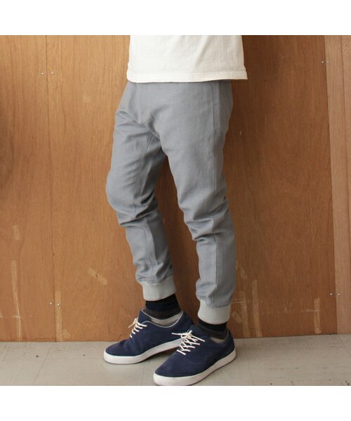 ROTAR（ローター）の「Irregular Fabric Sarrouel Pants（パンツ・メンズ・GREY/NAVY・M/L）」の5枚目の写真