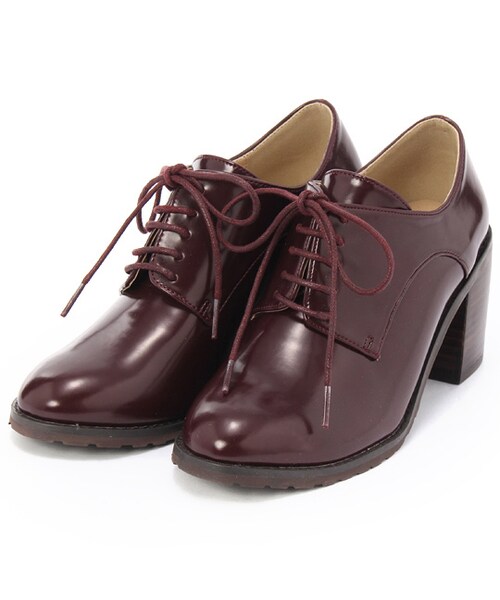 PAGEBOY（ページボーイ）の「レースアップヒールシューズ（シューズ・レディース・ブラック/レッド系・S/M/L）」の2枚目の写真