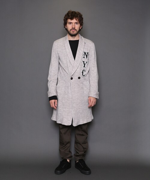 VIRGOwearworks（ヴァルゴウェアワークス）の「VIRGO×68&amp;BROTHERS KNIT GOWN "NYC" ニットガウン（トップス・メンズ・GRAY/BLACK・2/3/4）」の10枚目の写真