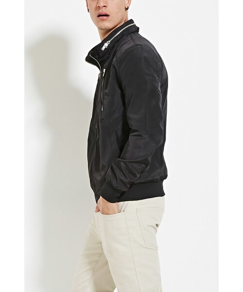 FOREVER 21（フォーエバー トゥエンティーワン）の「[MEN]ジッパーフロントマウンテンパーカー（ジャケット/アウター・メンズ・BLACK・X-Small/Small/Medium/Large）」の2枚目の写真