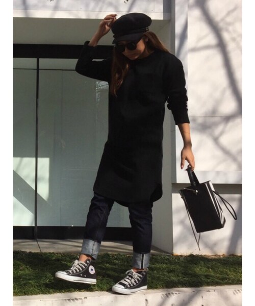 FLOVE（フローブ）の「リブニットソーワンピース（ワンピース/ドレス・レディース・ホワイト/ブラック・F）」の3枚目の写真