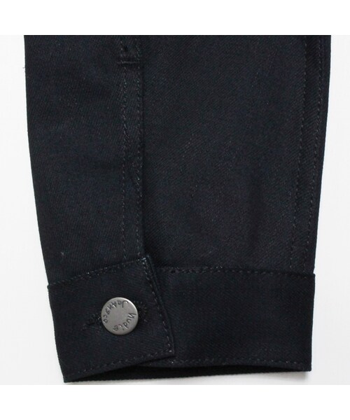 ［NUDIE JEANS］ブラックデニムジャケット　sサイズ 擦れにて光沢あり。 ヌーディージーンズ メンズ ブラックデニムジャケット S