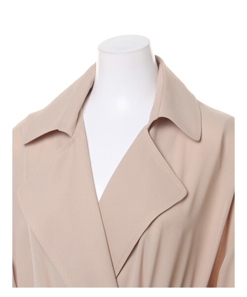 INGNI（イング）の「JZトレンチ（ジャケット/アウター・レディース・ｸﾛ/ｶｰｷ/ﾍﾞｰｼﾞｭ・M）」の3枚目の写真