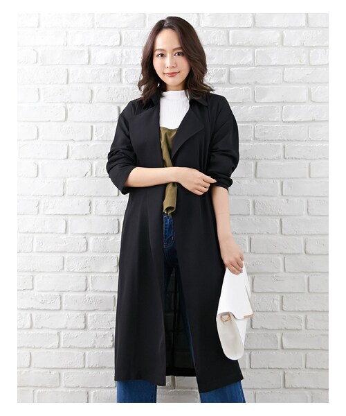 INGNI（イング）の「JZトレンチ（ジャケット/アウター・レディース・ｸﾛ/ｶｰｷ/ﾍﾞｰｼﾞｭ・M）」の12枚目の写真