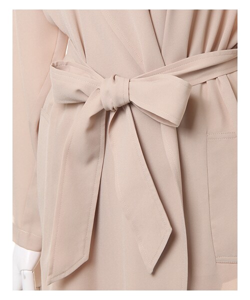 INGNI（イング）の「JZトレンチ（ジャケット/アウター・レディース・ｸﾛ/ｶｰｷ/ﾍﾞｰｼﾞｭ・M）」の4枚目の写真