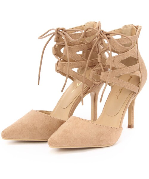 laboratory work（ラボラトリーワーク）の「レースアップパンプス（シューズ・レディース・ブラック/ベージュ/カーキ・M/L）」の2枚目の写真