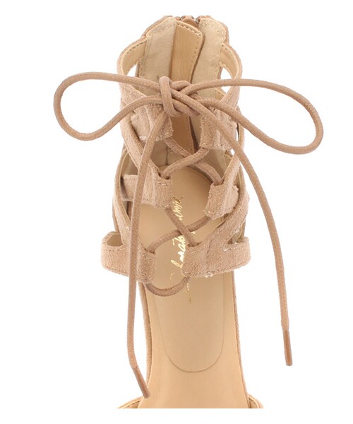 laboratory work（ラボラトリーワーク）の「レースアップパンプス（シューズ・レディース・ブラック/ベージュ/カーキ・M/L）」の9枚目の写真