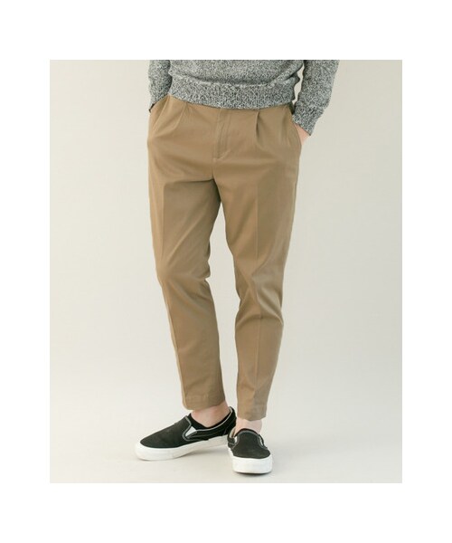 URBAN RESEARCH（アーバンリサーチ）の「PeruvianPimaタックチノパンツ（パンツ・メンズ・Beige/Black・M/L）」の3枚目の写真