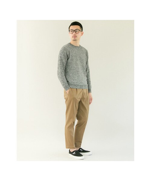 URBAN RESEARCH（アーバンリサーチ）の「PeruvianPimaタックチノパンツ（パンツ・メンズ・Beige/Black・M/L）」の4枚目の写真