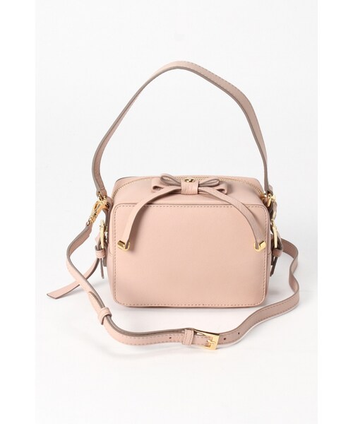 La TOTALITE（ラトータリテ）の「Le vernis トップリボンポシェット（バッグ・ブラック/ピンク・フリー）」の2枚目の写真