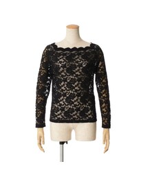 an another angelus | スカラップ衿ぐり総レーストップス/F&A(シャツ/ブラウス)