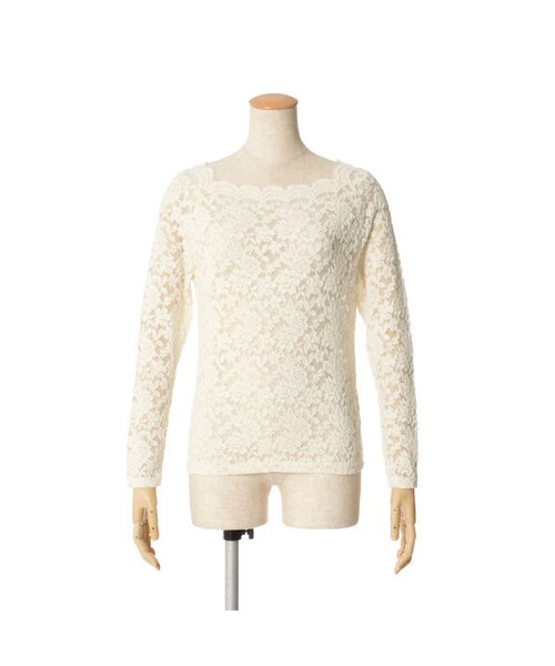 an another angelus（アンアナザーアンジェラス）の「スカラップ衿ぐり総レーストップス/F&A（シャツ/ブラウス・レディース・その他）」の2枚目の写真