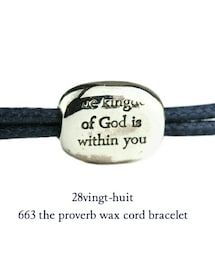 28 vingt-huit | ヴァン ユィット 663 プロヴァーブ 格言 ワックスコード 紐ブレスレット(ブレスレット)