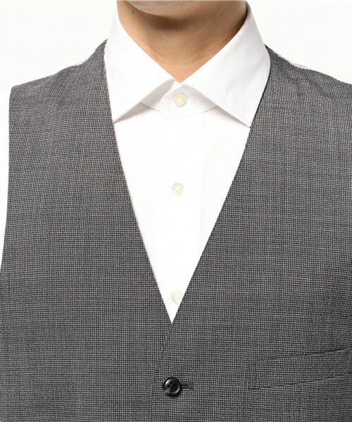 CROWDED CLOSET（クラウデッドクローゼット）の「TOP調千鳥柄ベスト（スーツベスト・メンズ・グレー/ネイビー・MEDIUM/LARGE/SMALL/LL）」の5枚目の写真